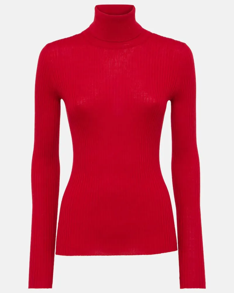 Gabriela Hearst Rollkragenpullover Peppe aus Kaschmir und Seite Rot