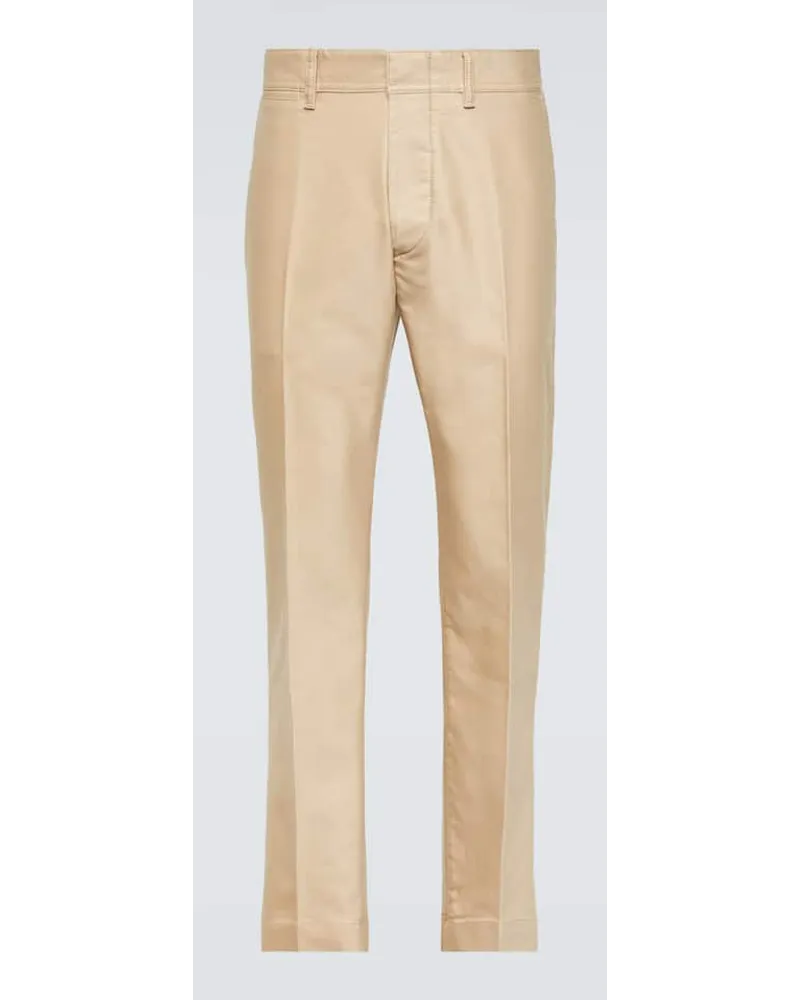 Tom Ford Chinohose Military aus Baumwolle Beige