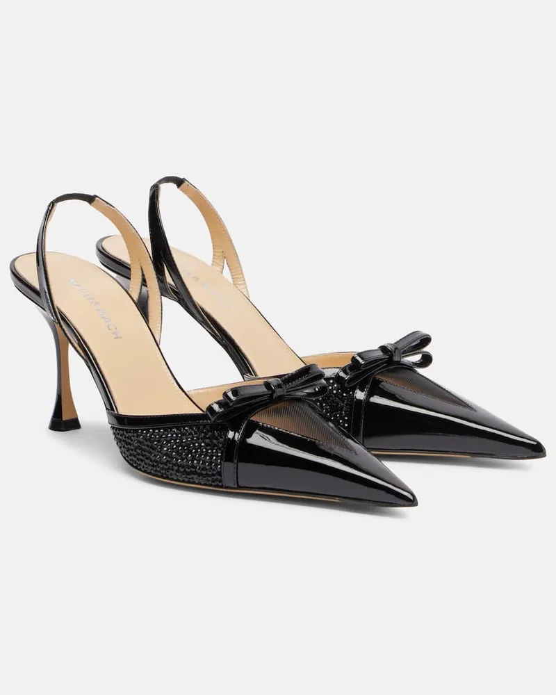 Mach & Mach Slingback-Pumps Triangle 85 aus Leder Schwarz