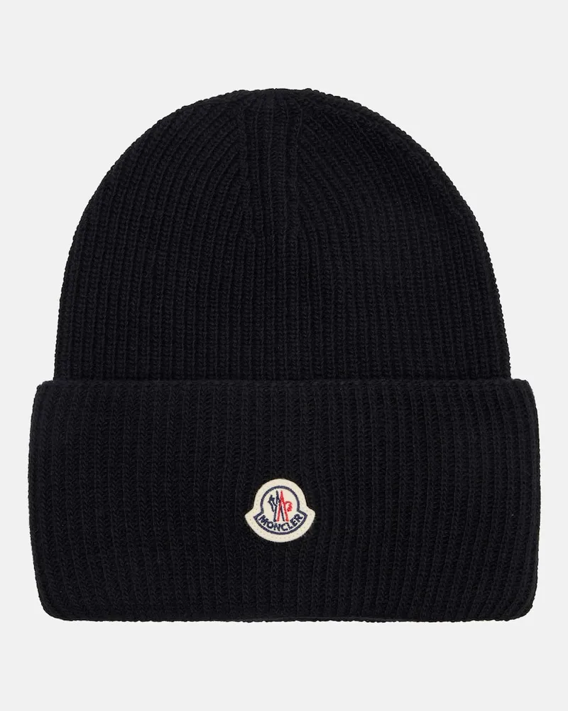 Moncler Mütze aus Schurwolle Schwarz