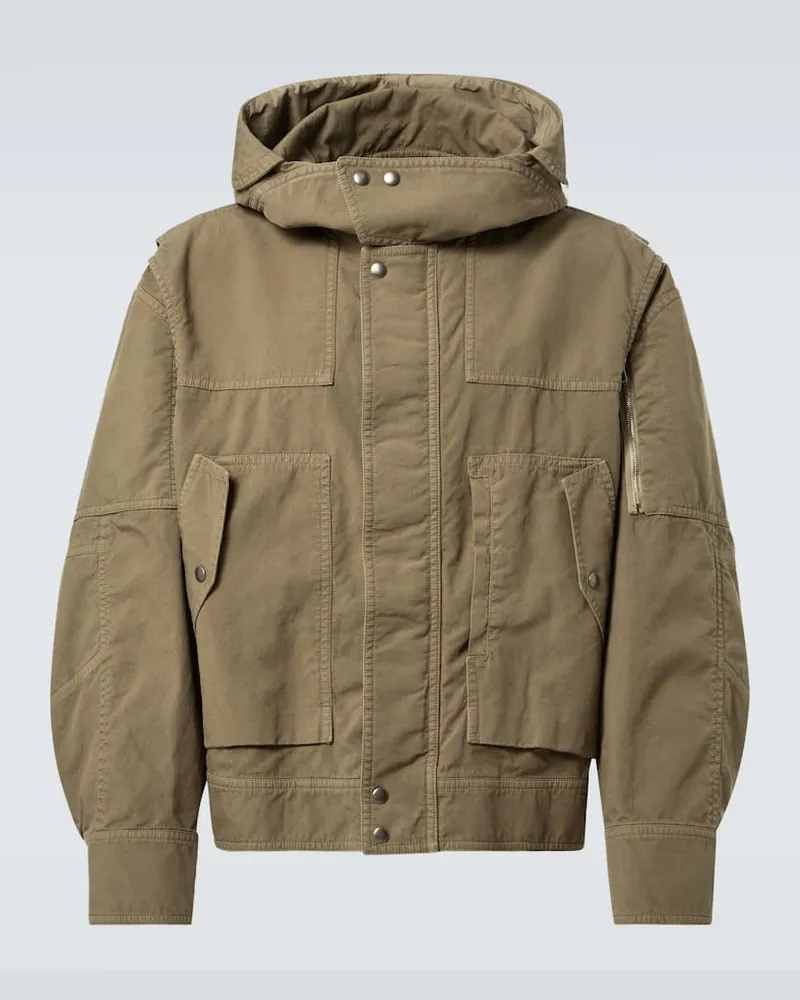 Dries van Noten Jacke aus Baumwolle Grün
