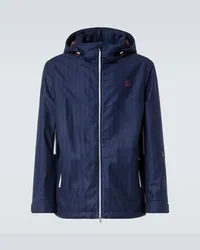 Brunello Cucinelli Skijacke aus Wollflanell Blau