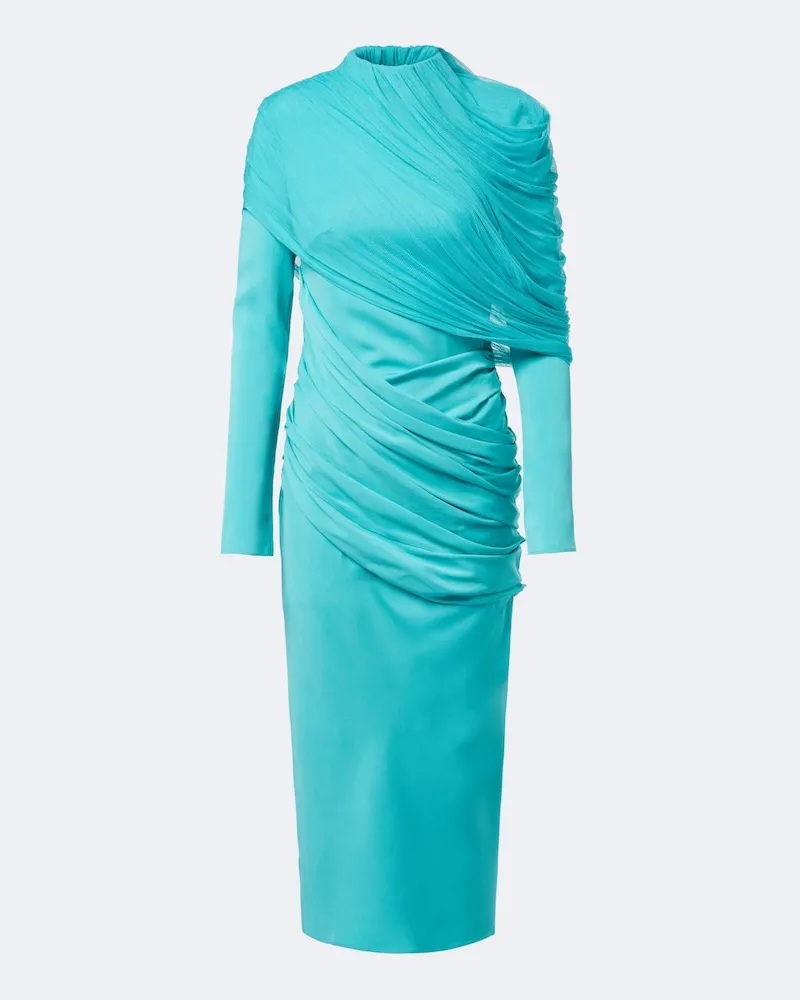 Christopher Esber Midikleid Veil Türkis