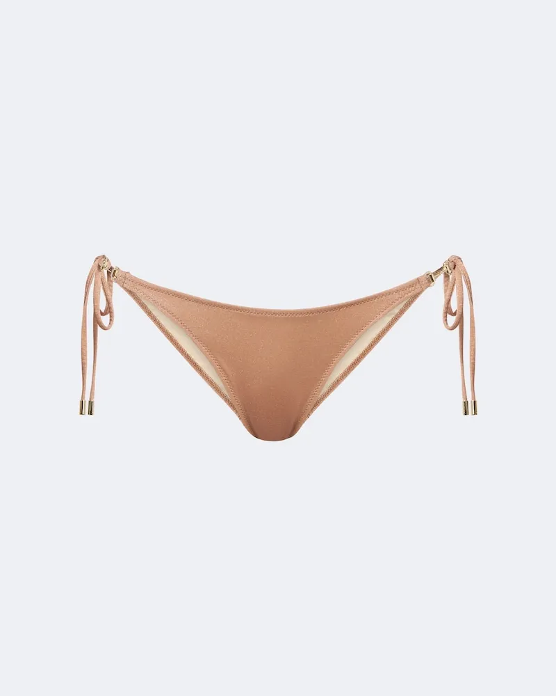 Melissa Odabash Bikini-Höschen Menorca aus Lamé Beige
