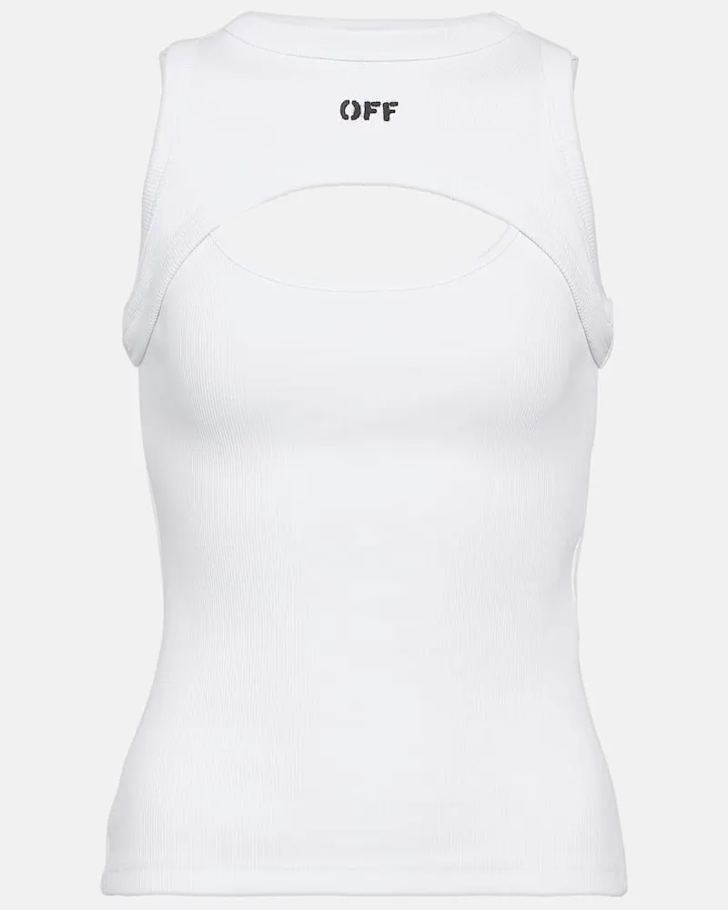 OFF-WHITE Top Off Stamp aus Baumwolle Weiß