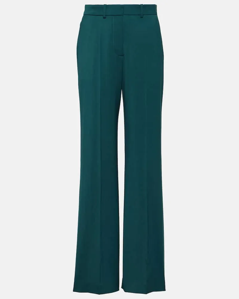 Joseph Mid-Rise-Hose Morissey aus Wolle Grün