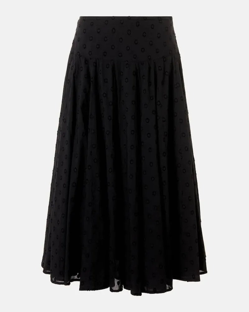 Ulla Johnson Midirock Luisa aus Baumwolle Schwarz