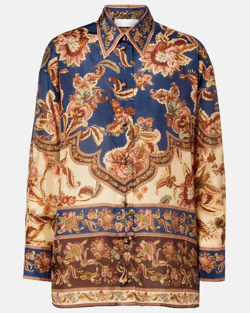 Zimmermann Hemd Aster aus Seide Multicolor