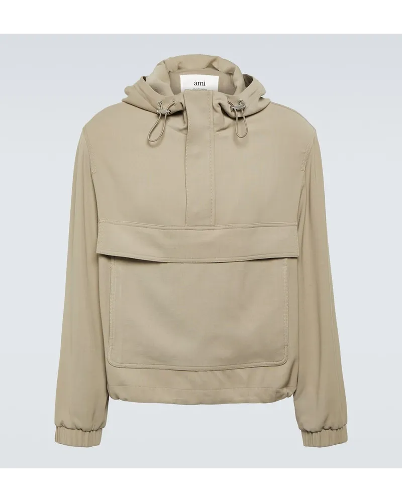 AMI Paris Jacke aus Twill Beige