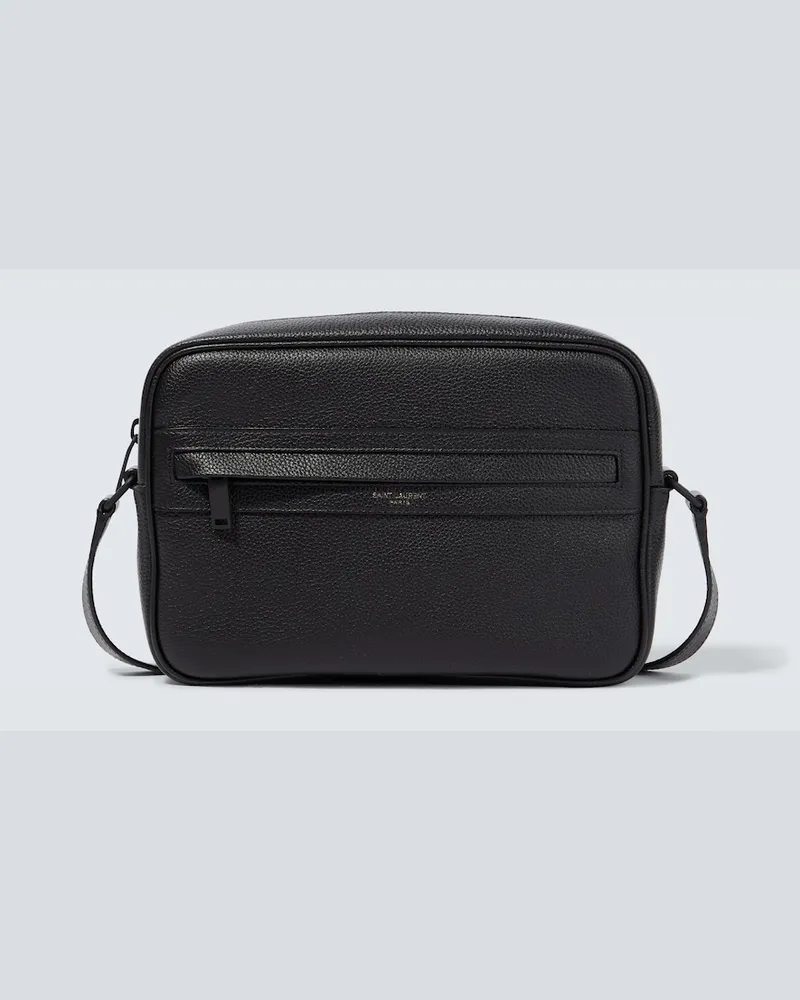Saint Laurent Messenger Bag Camp aus Leder Schwarz