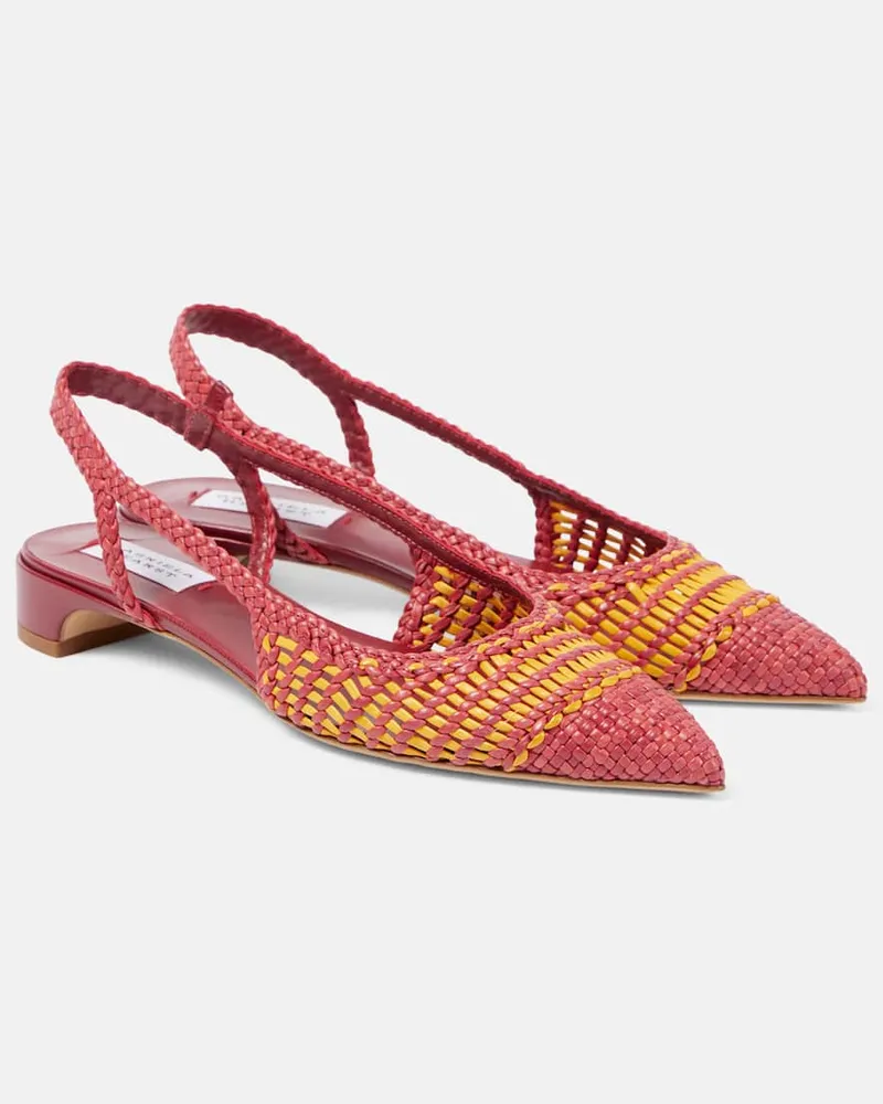 Gabriela Hearst Slingback-Pumps Perro aus Leder Rosa