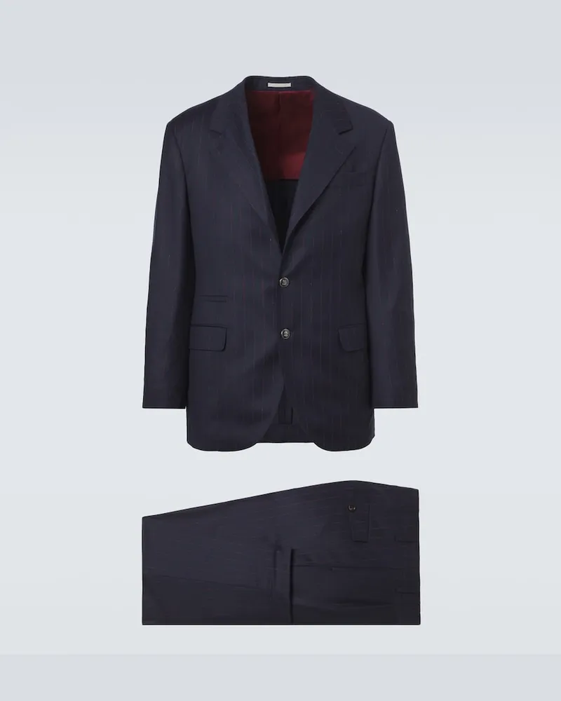 Brunello Cucinelli Anzug aus Schurwolle Blau