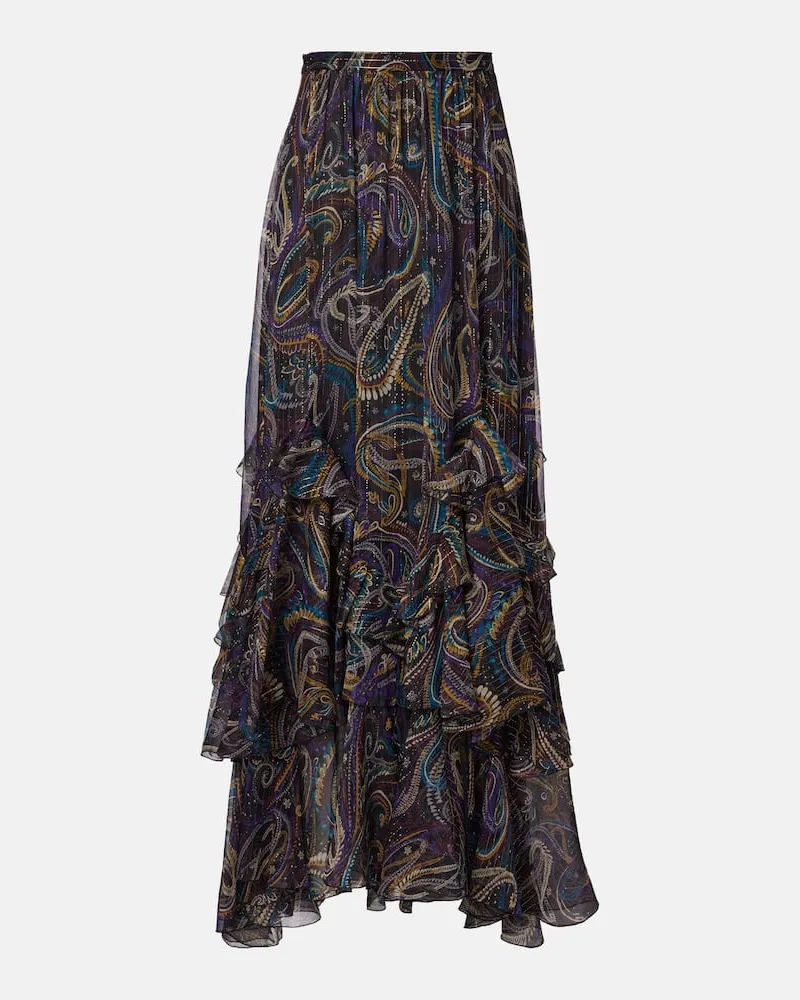 Etro Maxirock aus einem Seidengemisch Multicolor