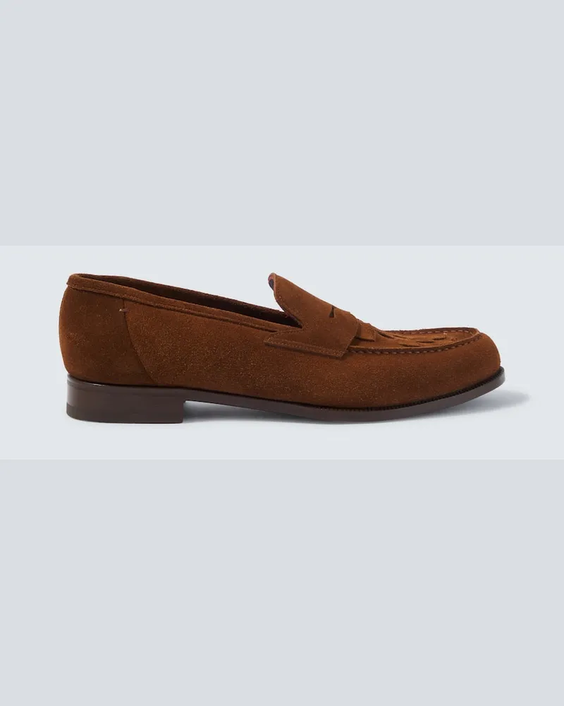 LARDINI Loafers aus Veloursleder Braun
