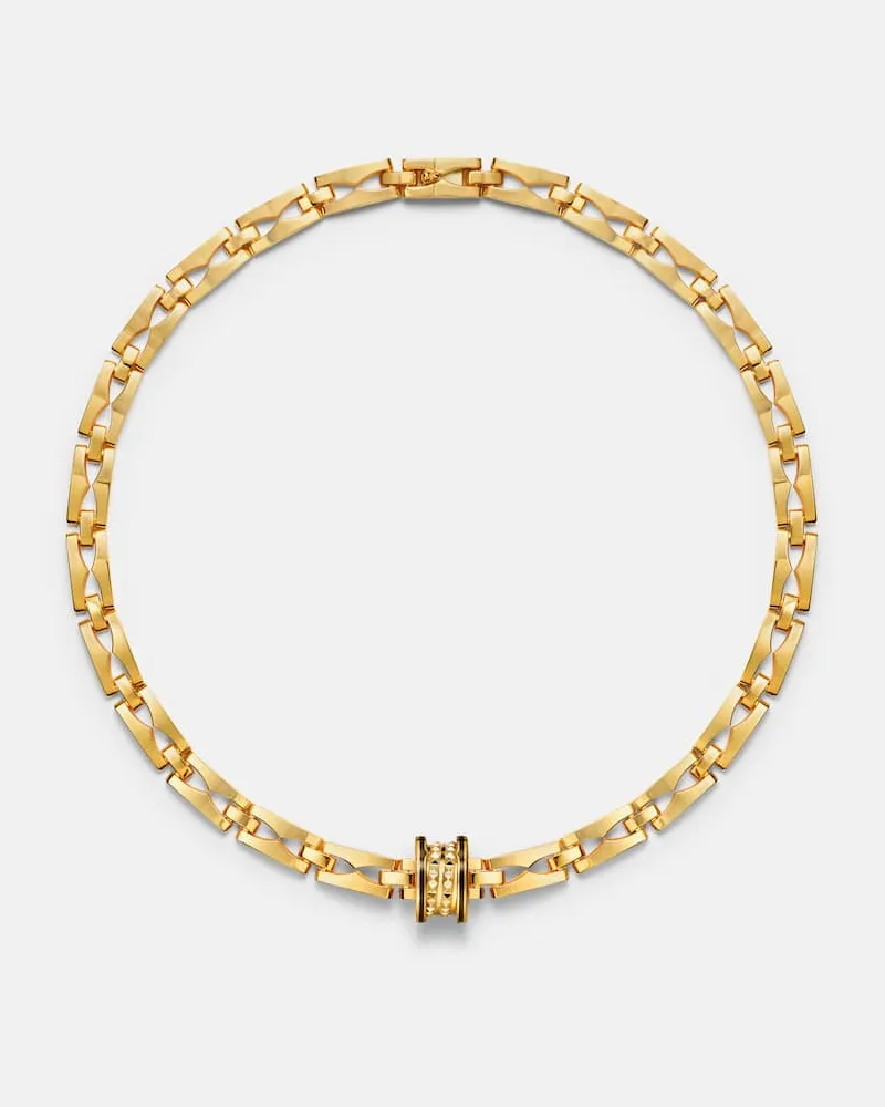 Bulgari Halskette B.zero1 aus 18kt Gelbgold mit Keramik Gold