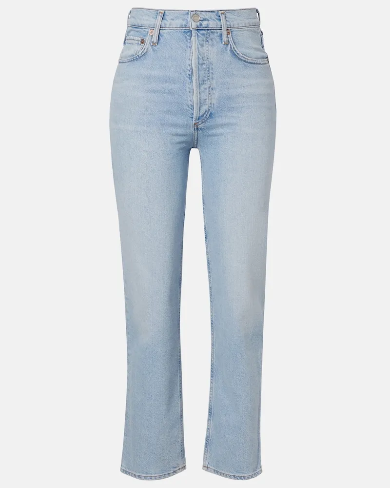 AGOLDE Cropped Straight Jeans '90s Pinch Blau
