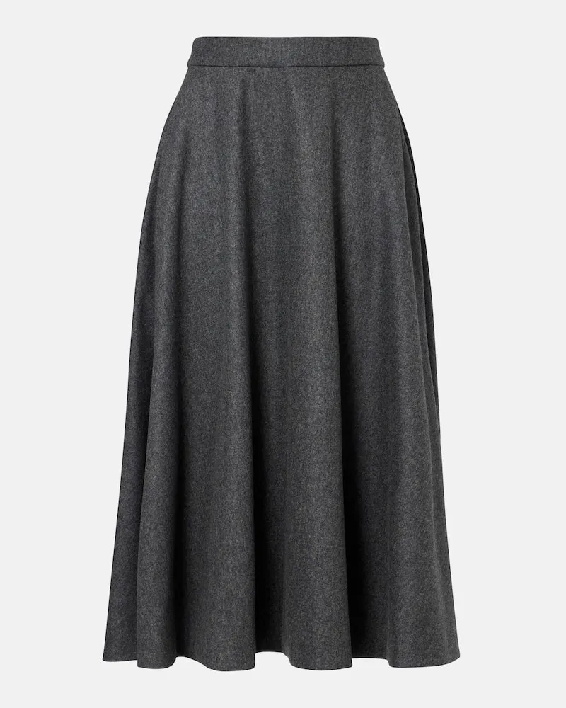 Max Mara Midirock Betulla aus Wollflanell Grau