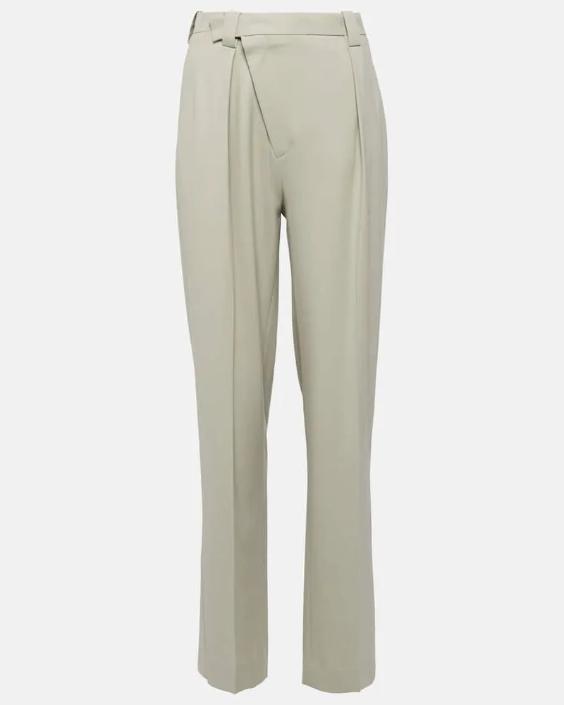Victoria Beckham Gerade Hose Grün