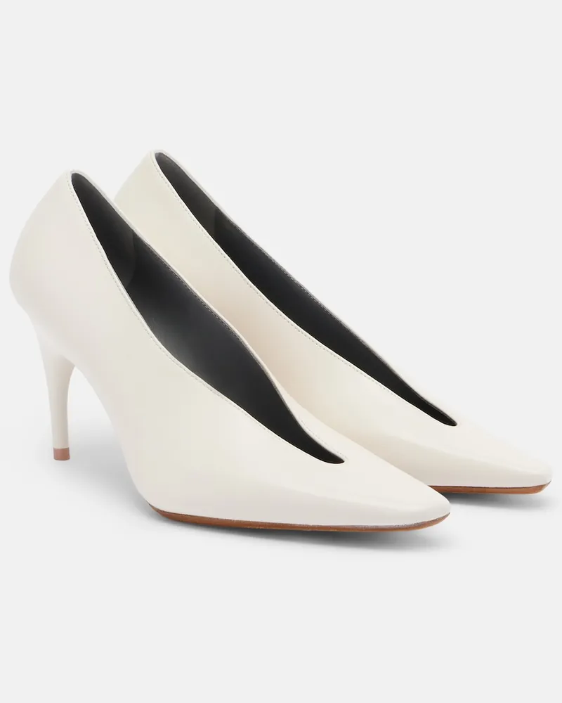 Balenciaga Pumps Duchesse aus Leder Weiß