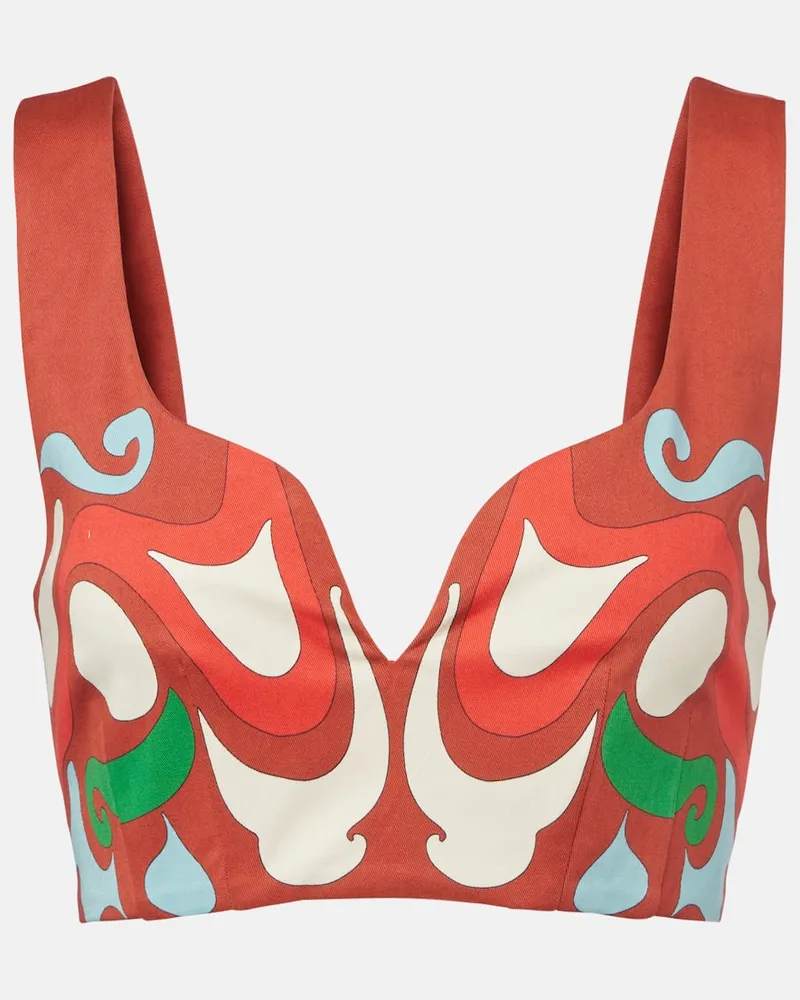 La DoubleJ Bustier-Top Baia aus einem Baumwollgemisch Multicolor