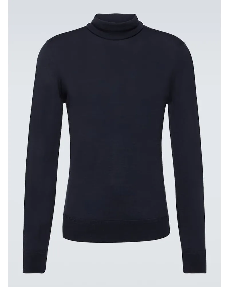 Tom Ford Rollkragenpullover aus Wolle Blau