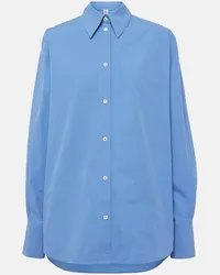 Totême Oversize-Hemd aus Baumwollpopeline Blau