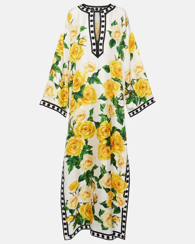 Dolce & Gabbana Kaftan aus Seide Weiß