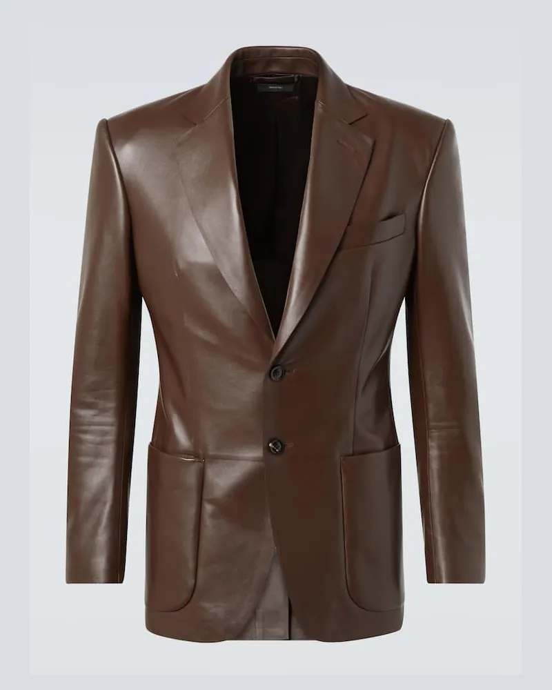 Tom Ford Blazer aus Leder Braun