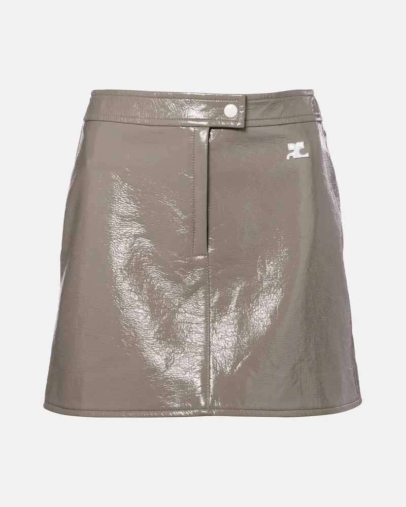 Courrèges Courrèges Minirock aus Vinyl Grau