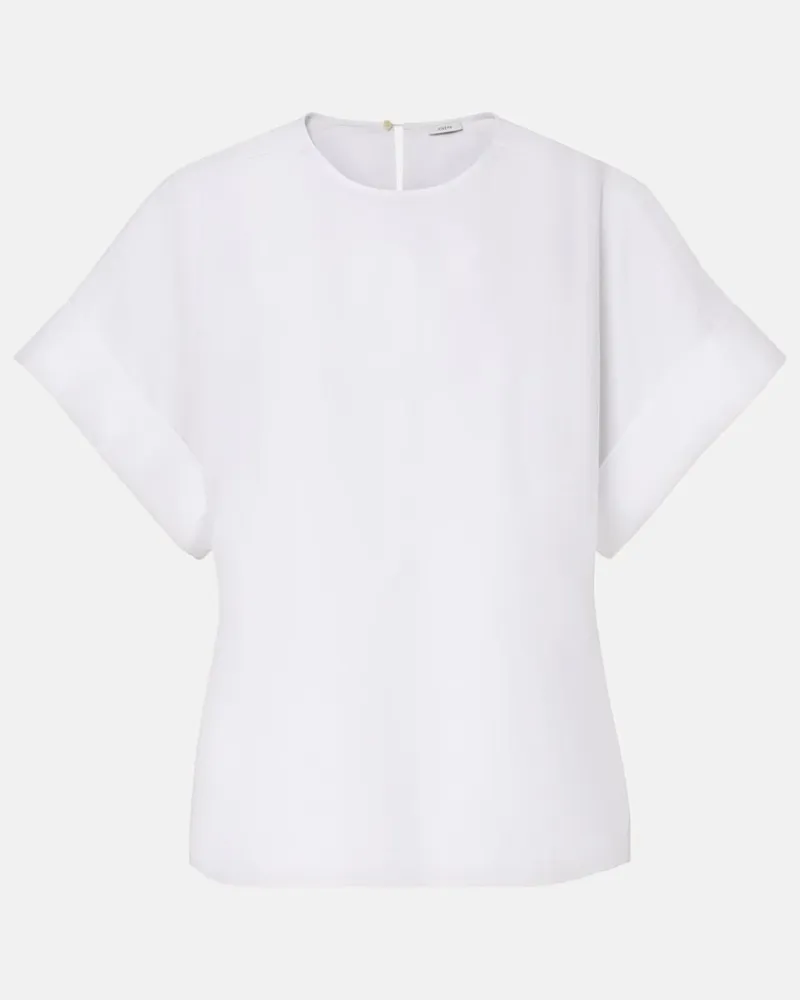 Joseph Bluse Fassia aus Baumwollpopeline Weiß