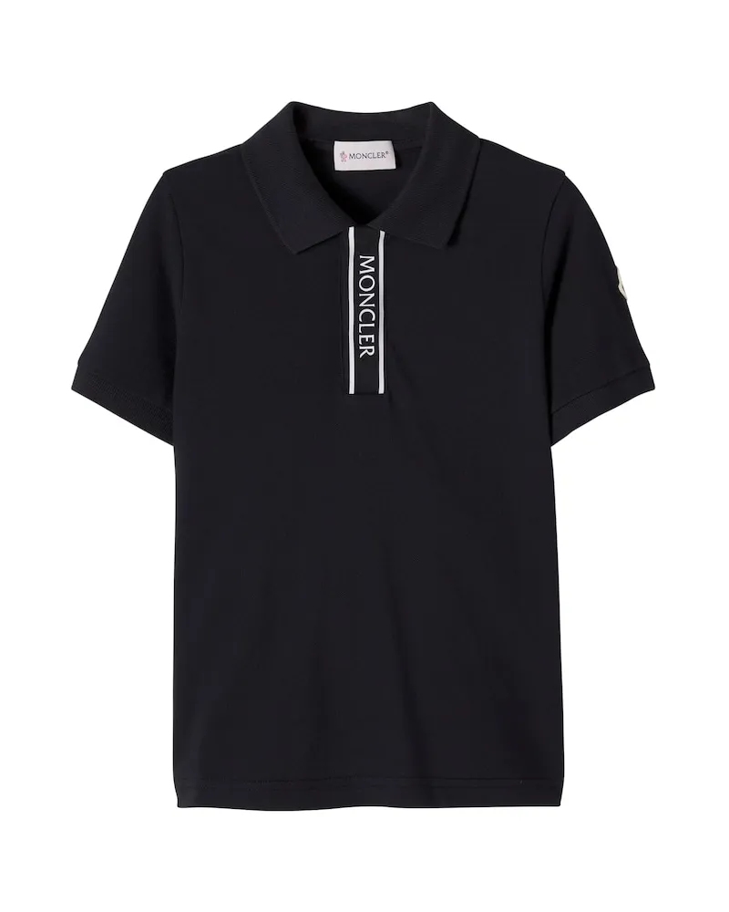 Moncler Polohemd aus Baumwolle Blau