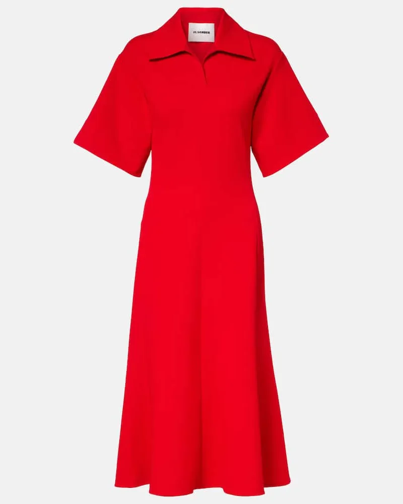 Jil Sander Midikleid Rot