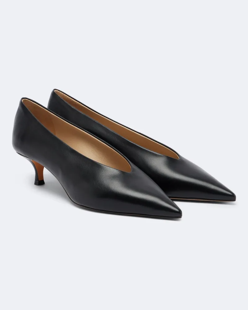 Le Monde Béryl Le Monde Béryl Pumps Babouche aus Leder Schwarz