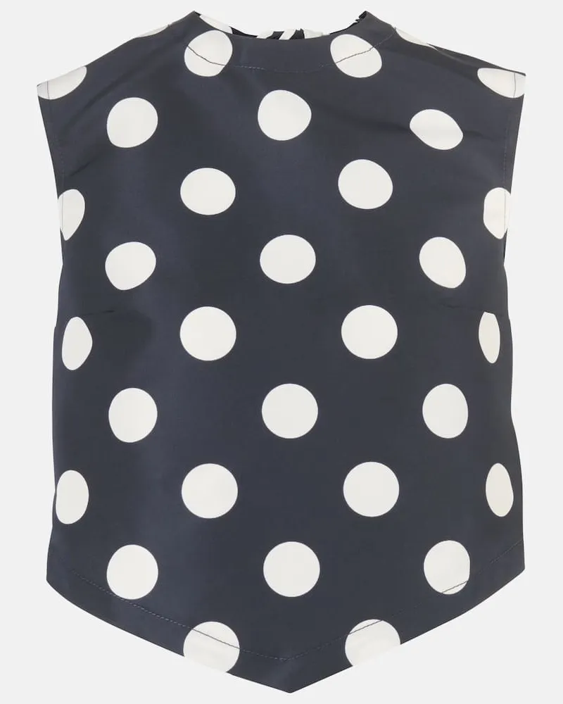 Patou Cropped-Top aus Faille Blau
