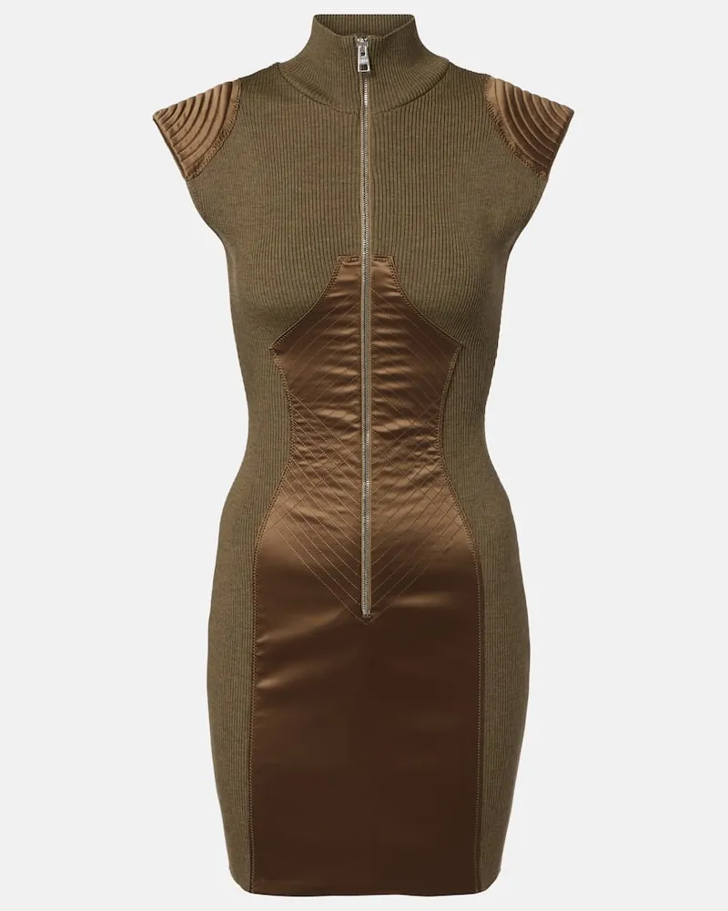 Jean Paul Gaultier Minikleid aus einem Wollgemisch Grün