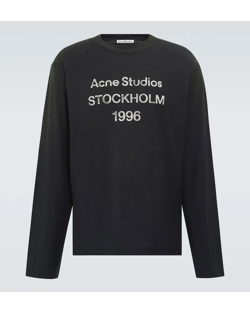 Acne Studios Longsleeve aus Jersey Schwarz