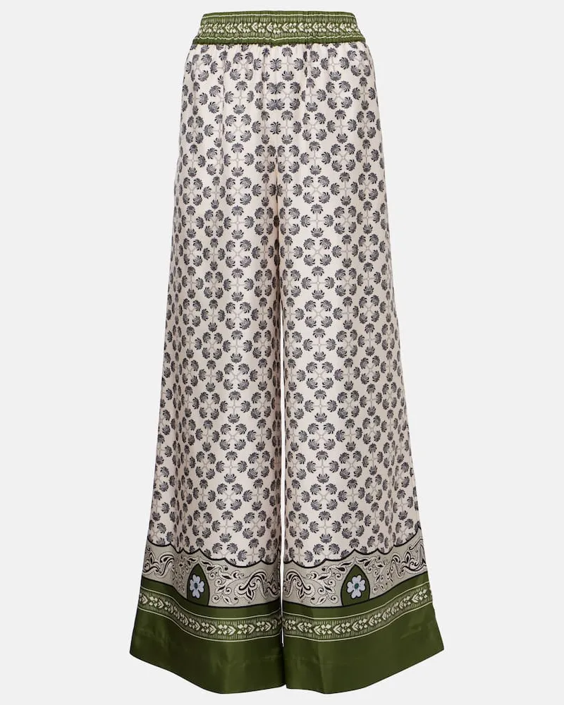 La DoubleJ Palazzo-Hose Mirage Placée aus Seiden-Twill Multicolor