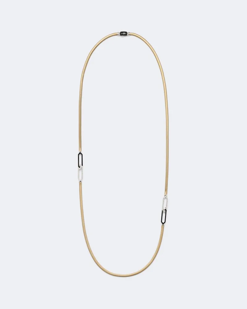 Nikos Koulis Halskette Feelings aus 18kt Gelb- und Weißgold mit Diamanten Gold