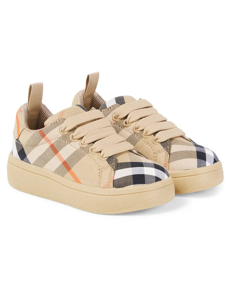 Burberry Sneakers Burberry Check aus Canvas Beige