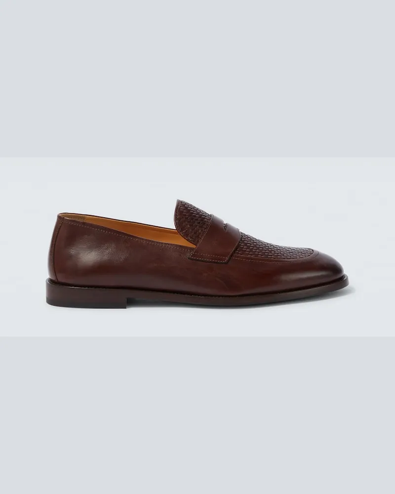 Brunello Cucinelli Loafers aus Leder Braun