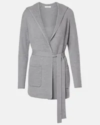 Max Mara Leisure Cardigan Finezza aus Wolle Grau