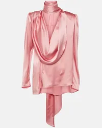 Magda Butrym Bluse aus einem Seidengemisch Pink