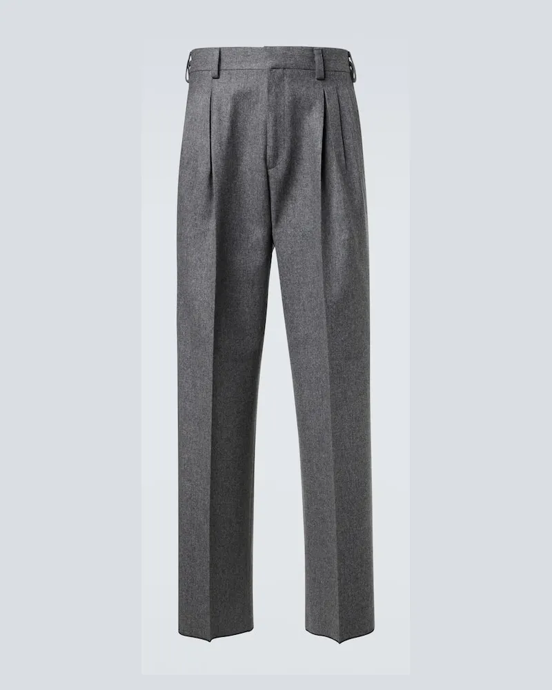 Ermenegildo Zegna Gerade Hose aus Wolle Grau