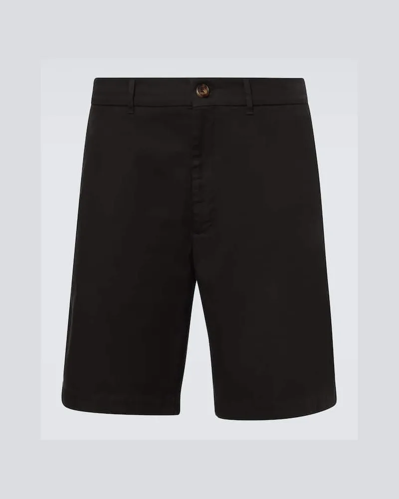Brunello Cucinelli Bermuda-Shorts aus einem Baumwollgemisch Schwarz