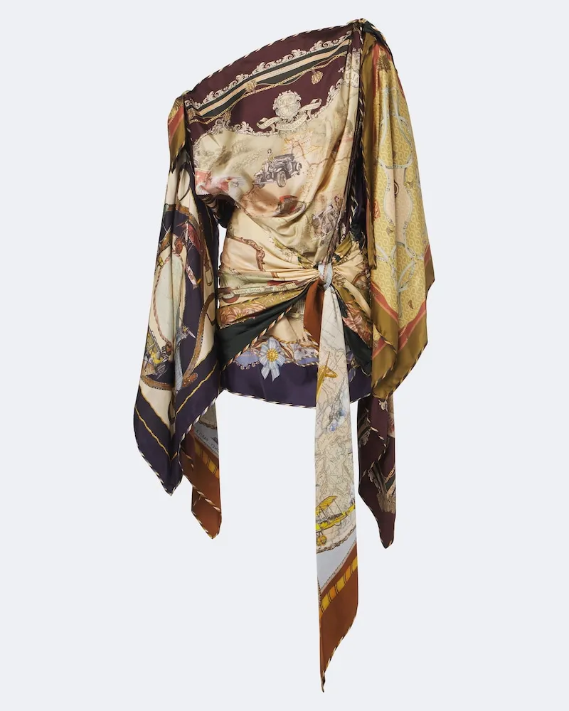 Zimmermann Minikleid Valiant aus Seide Multicolor
