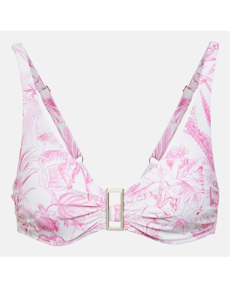Melissa Odabash Bedrucktes Bikini-Oberteil Bel Air Pink