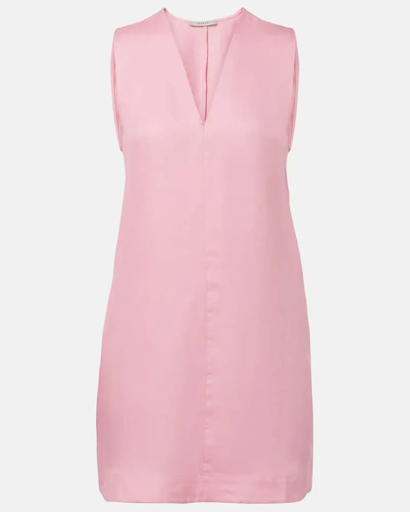 ASCENO Minikleid Derya aus Leinen Rosa