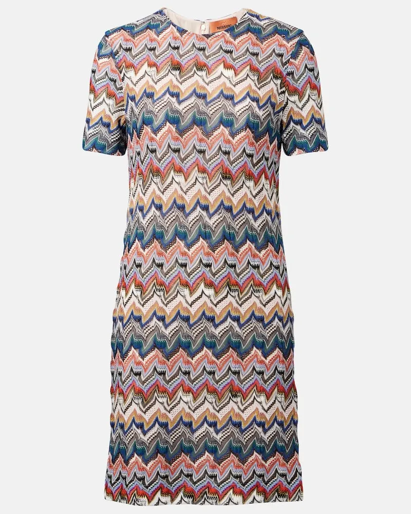Missoni Minikleid aus Häkelstrick Multicolor