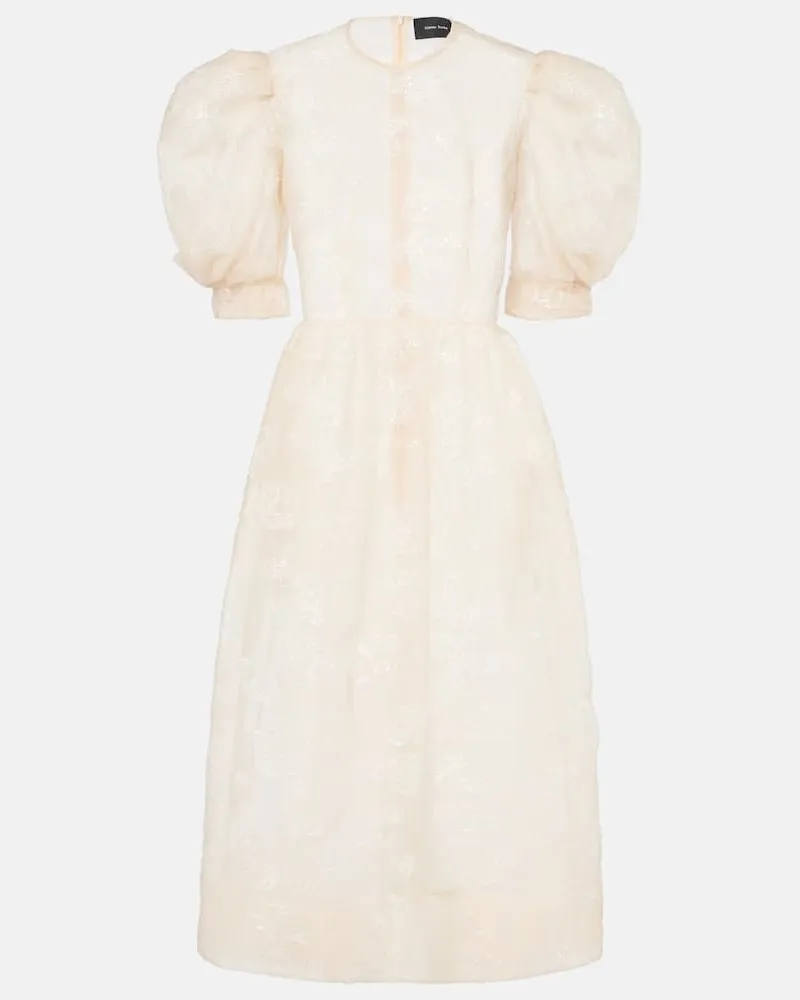 Simone Rocha Besticktes Midikleid Beige