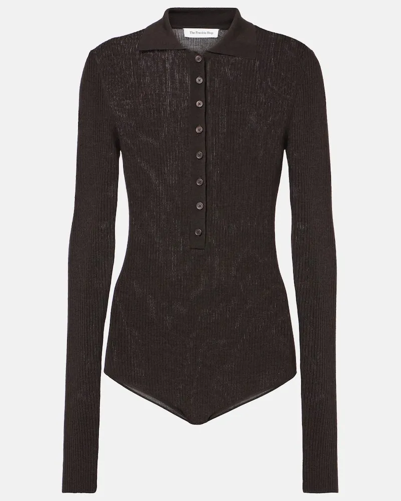 FRANKIE Shop Body Solana aus Wolle, Seide und Kaschmir Braun
